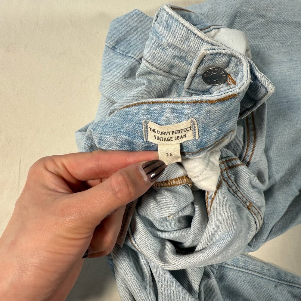 Madewell 5 Pocket The Curvy Perfect Vintage Light Wash High Rise Jeans Size 26 - Picture 6 of 11